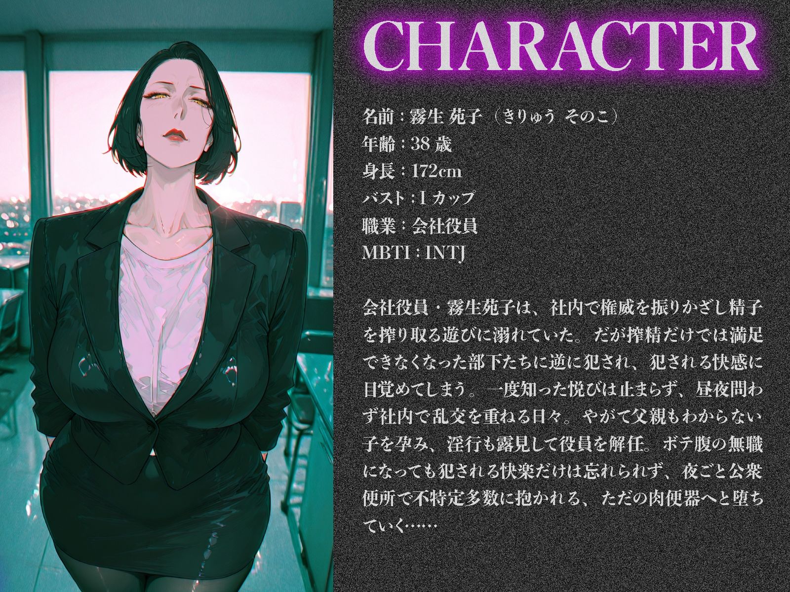 搾精してた女役員が部下達に犯●れ孕んで肉便器に堕ちるまでの全記録 サンプル1ページ目