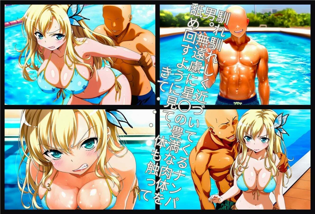 ナンパ  逆恨み  〜生意気金髪お嬢様、逆恨みナンパ男に復讐される〜 サンプル2ページ目
