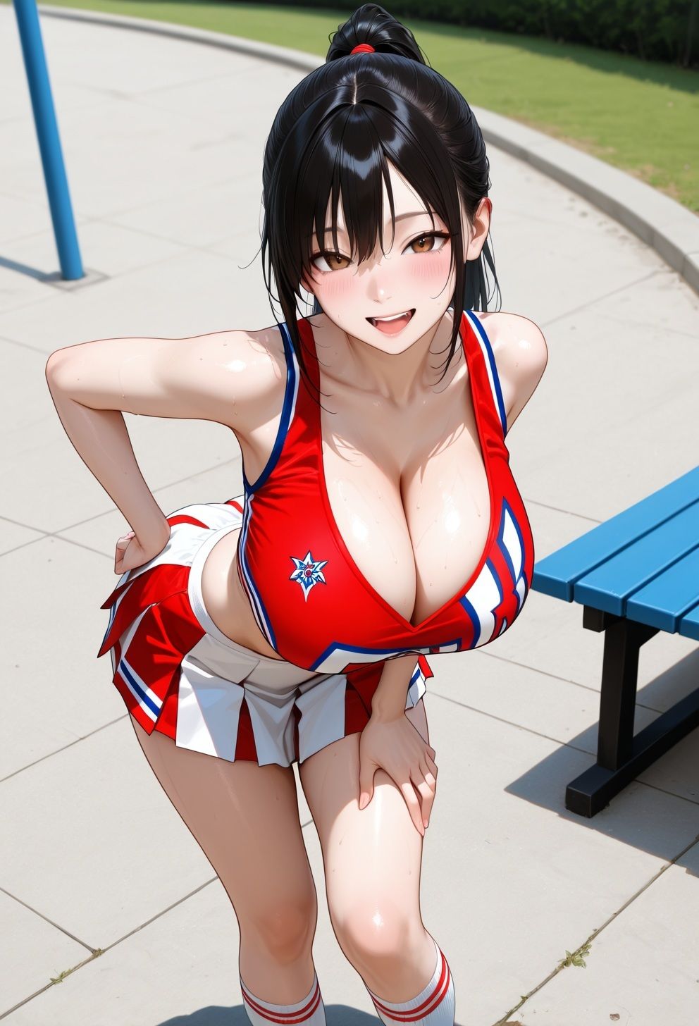 勝利のご褒美は爆乳チア部員の濃厚中出しご奉仕 サンプル3ページ目