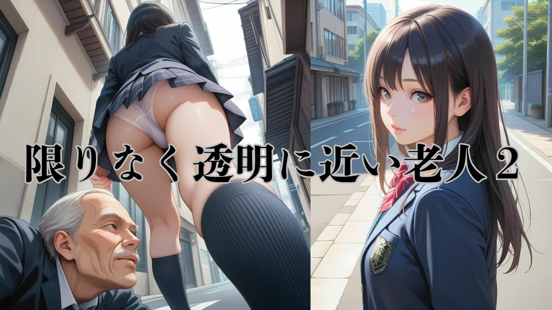 AIイラストストーリー『限りなく透明に近い老人2』 サンプル1ページ目