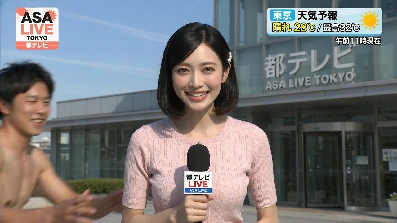 【女子アナ58人】生中継で突然服を破られておっぱい丸出し！！パニック！！ サンプル2ページ目