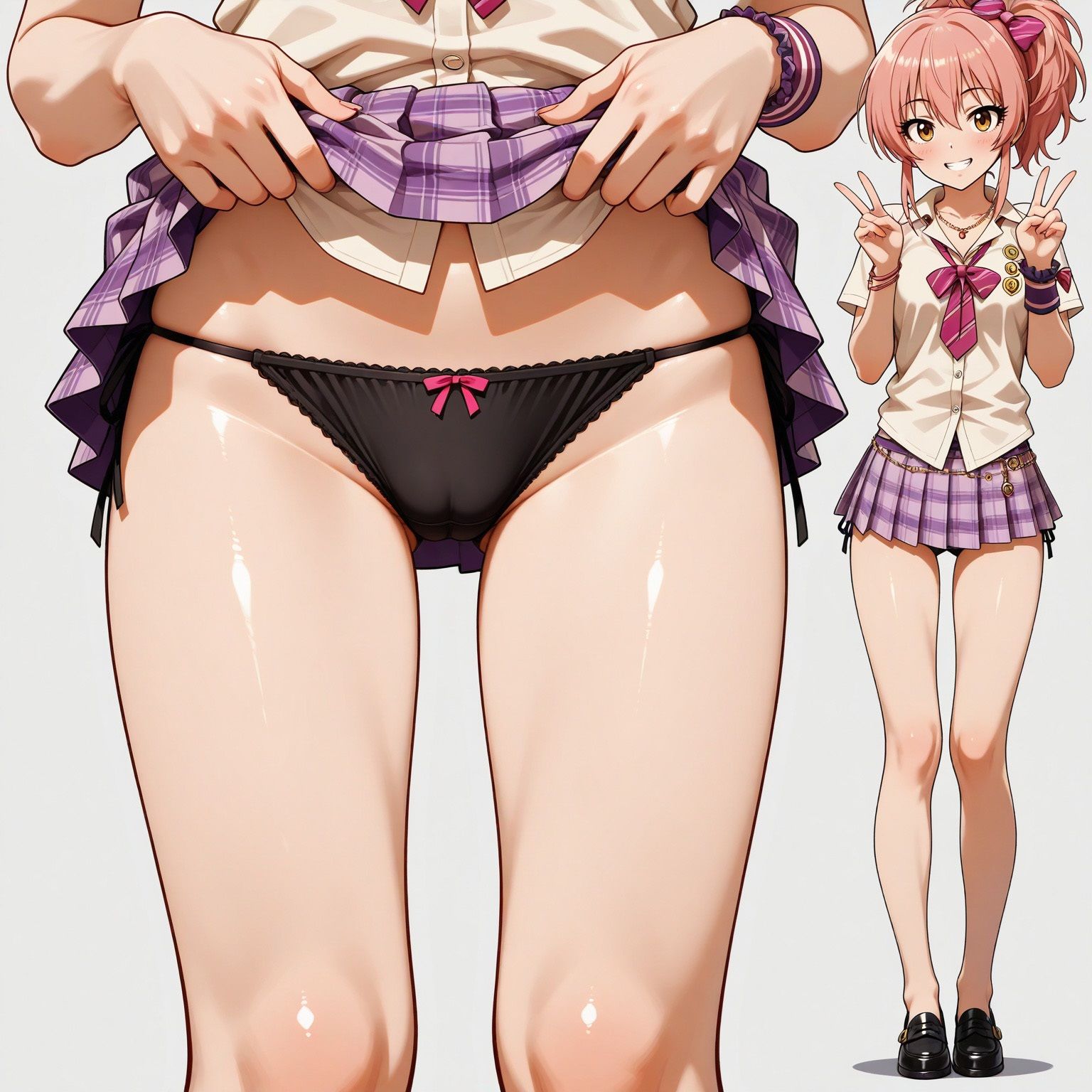 立ち絵とたくしあげ【アイドルマスターシンデレラガールズ風1】 サンプル5ページ目