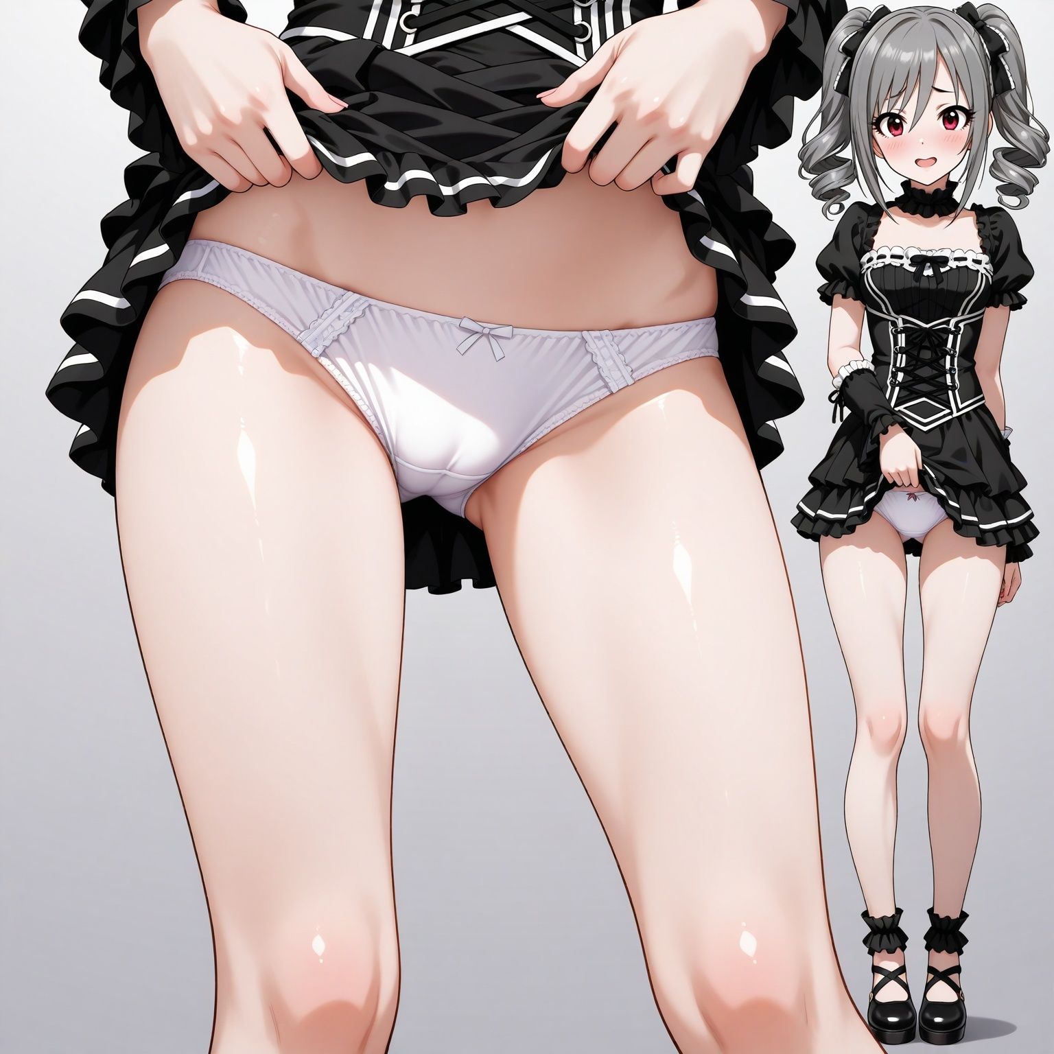 立ち絵とたくしあげ【アイドルマスターシンデレラガールズ風1】 サンプル9ページ目