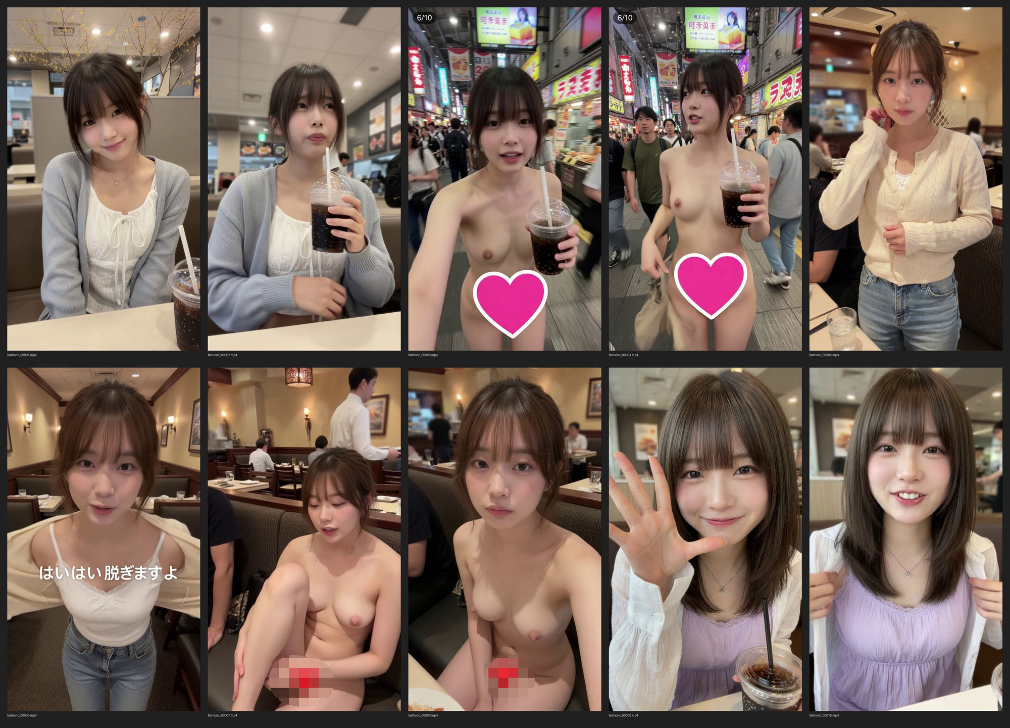 最新AI！  今日のコーデ？裸が一番！上も下も脱いでみた＋他  約9分 サンプル1ページ目