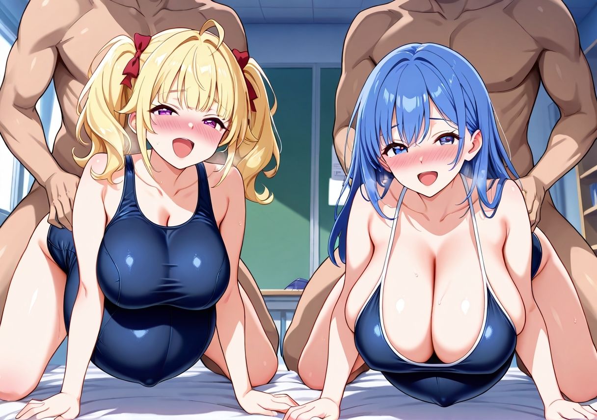 大乱交！！ボテ腹シンクロ部 サンプル6ページ目