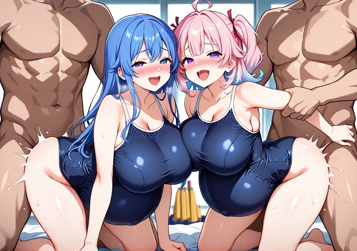大乱交！！ボテ腹シンクロ部 サンプル9ページ目