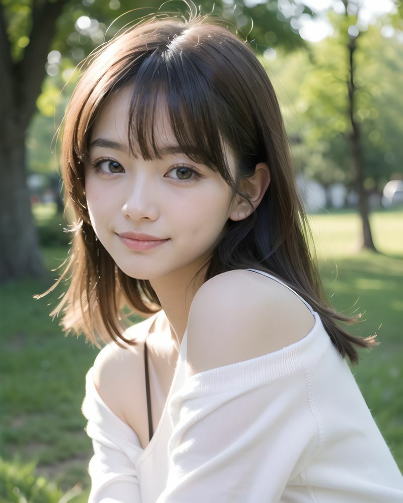 AI美少女写真集 Clothed YUKI-（5）〜透明感あふれる清楚さが輝く公園デート〜 サンプル3ページ目