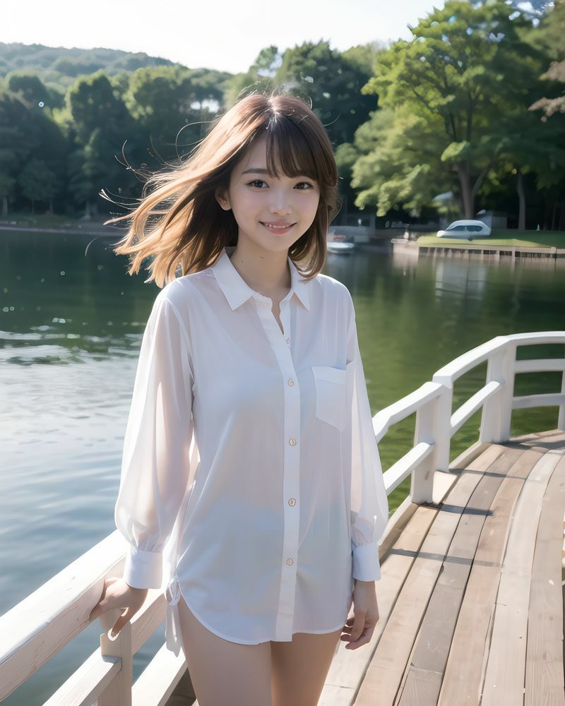 AI美少女写真集 Clothed YUKI-（5）〜透明感あふれる清楚さが輝く公園デート〜 サンプル4ページ目
