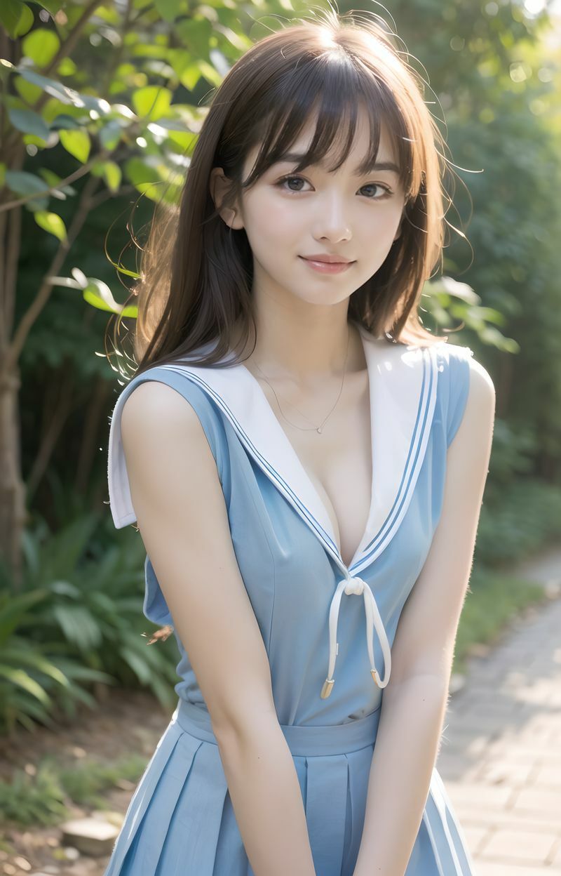 AI美少女写真集 Clothed YUKI-（5）〜透明感あふれる清楚さが輝く公園デート〜 サンプル8ページ目