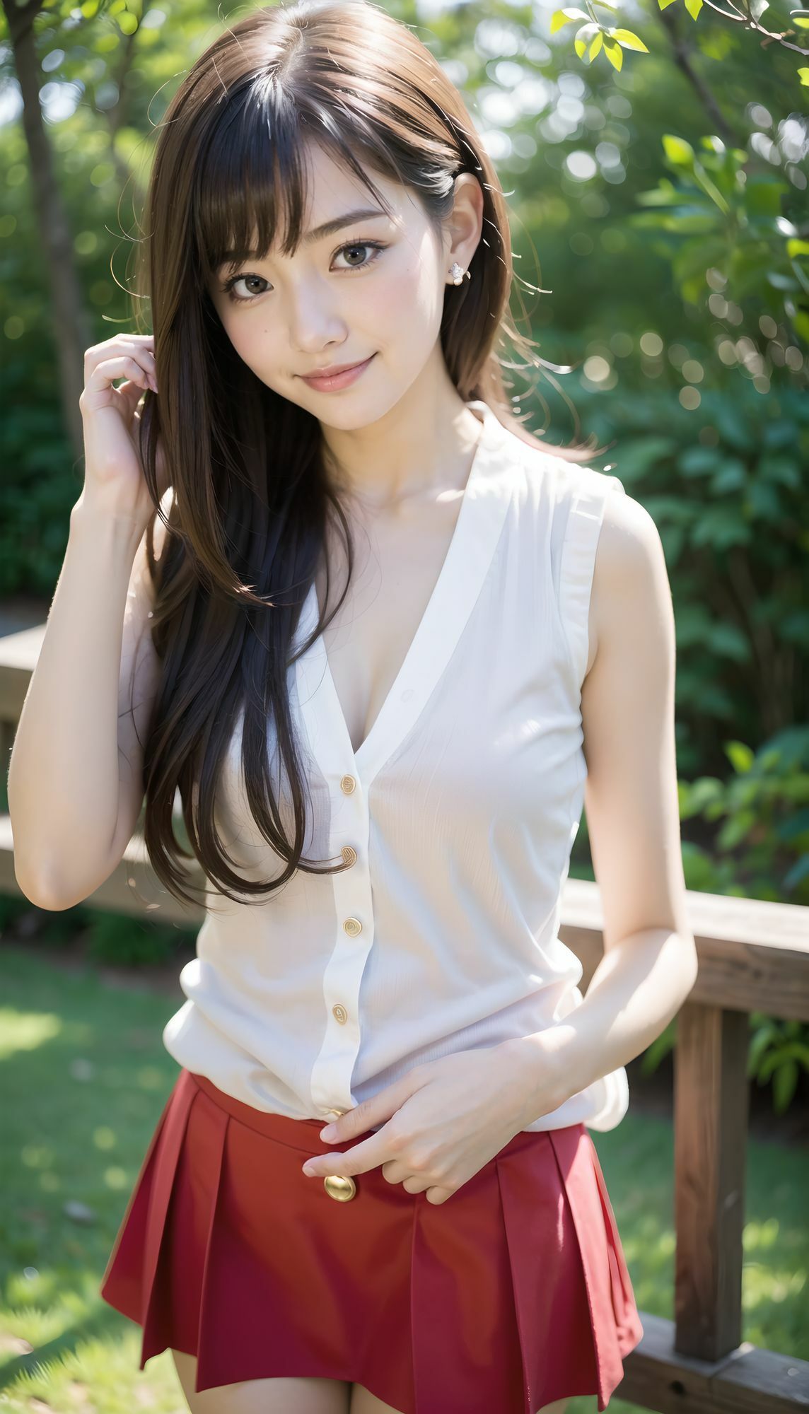 AI美少女写真集 Clothed YUKI-（5）〜透明感あふれる清楚さが輝く公園デート〜 サンプル9ページ目