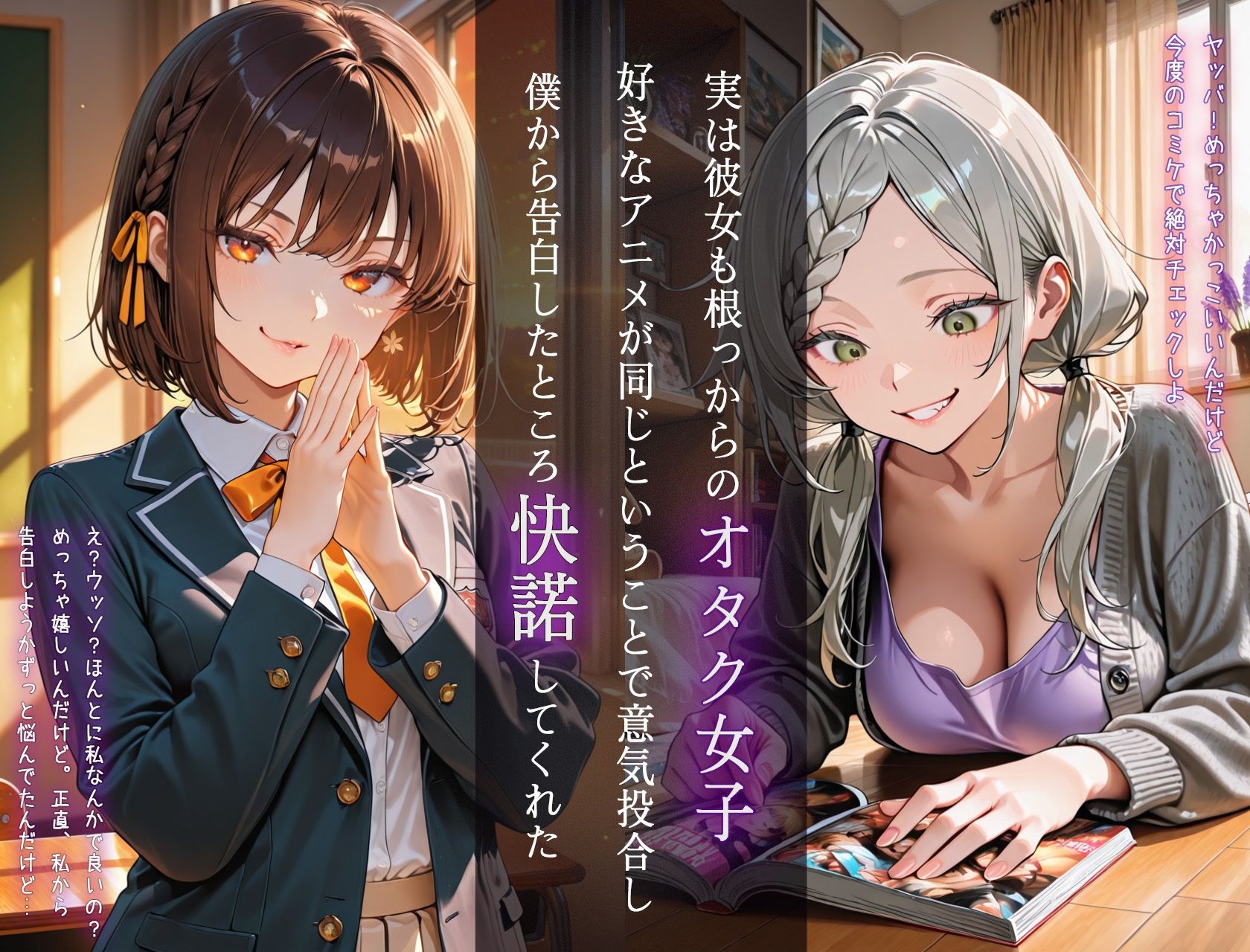 隠れドSのJKオタク彼女に性癖歪められて搾精されまくった話 サンプル2ページ目