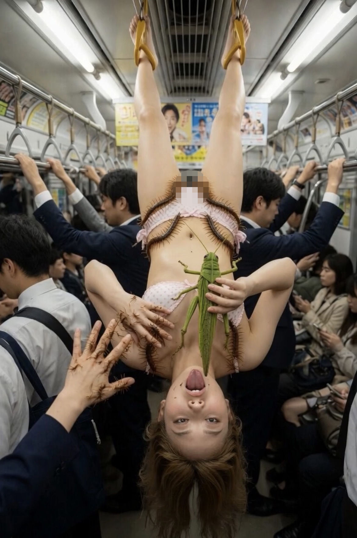 蟲姦フェラ狂い〜バッタちんぽを貪る女たち〜 サンプル7ページ目