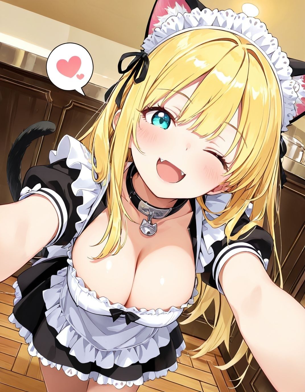 どこでもセックスするのが当たり前になっちゃった世界 ネコミミメイド喫茶編 サンプル1ページ目