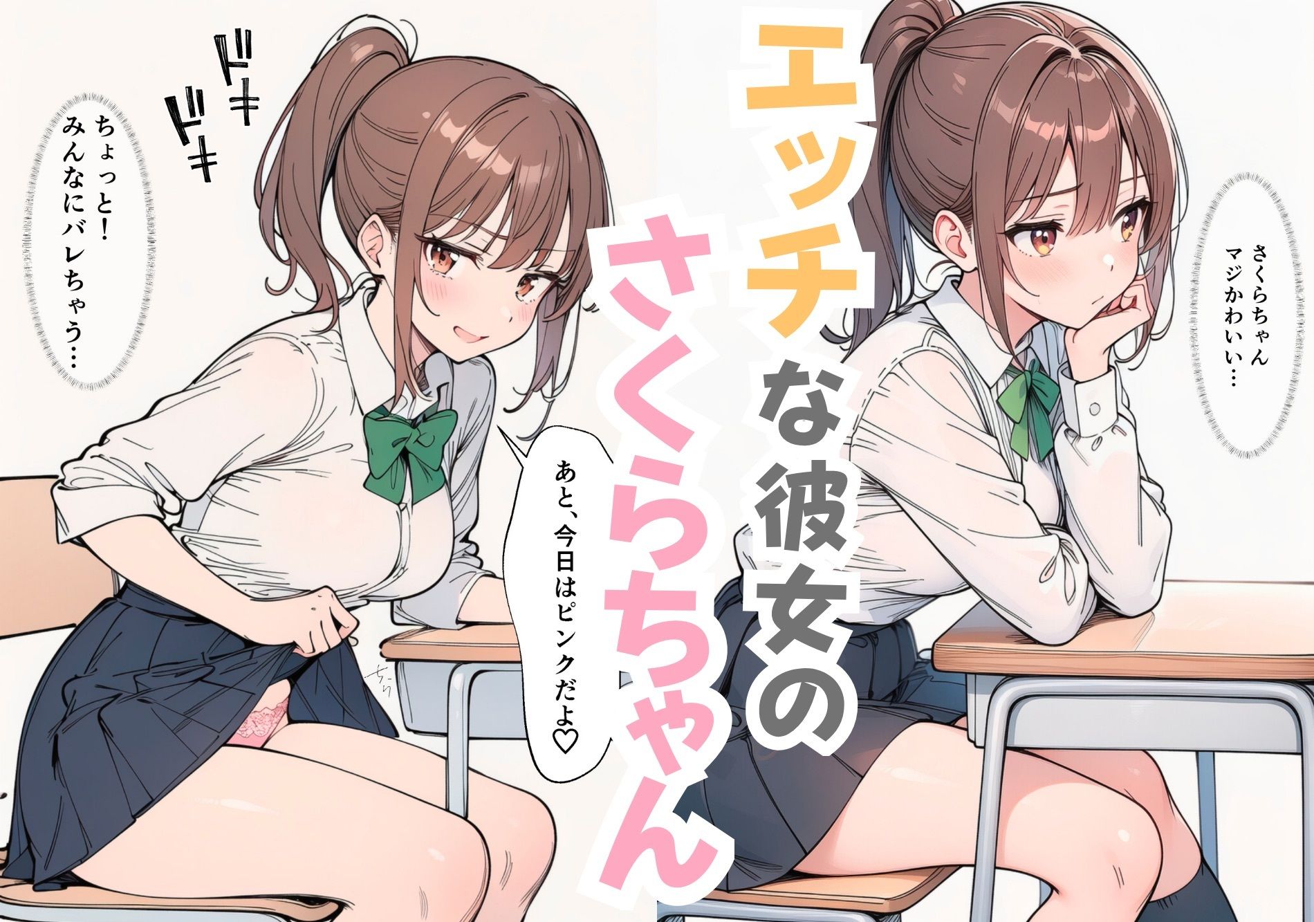 学校の中でエロい彼女と濃厚ラブラブHした話 サンプル1ページ目