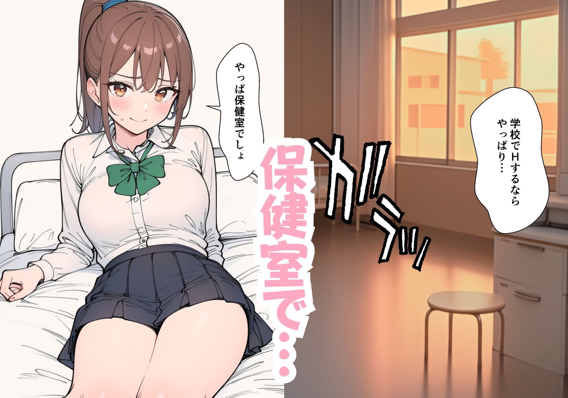 学校の中でエロい彼女と濃厚ラブラブHした話 サンプル6ページ目