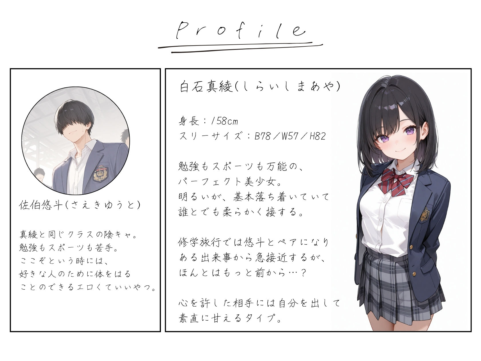 修学旅行、後。憧れの同級生との後日談。 サンプル1ページ目