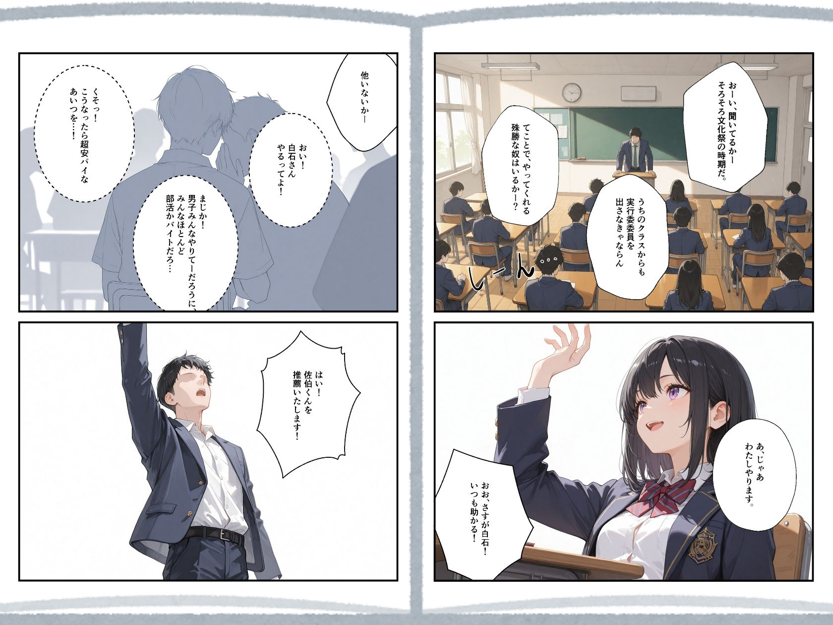 修学旅行、後。憧れの同級生との後日談。 サンプル4ページ目