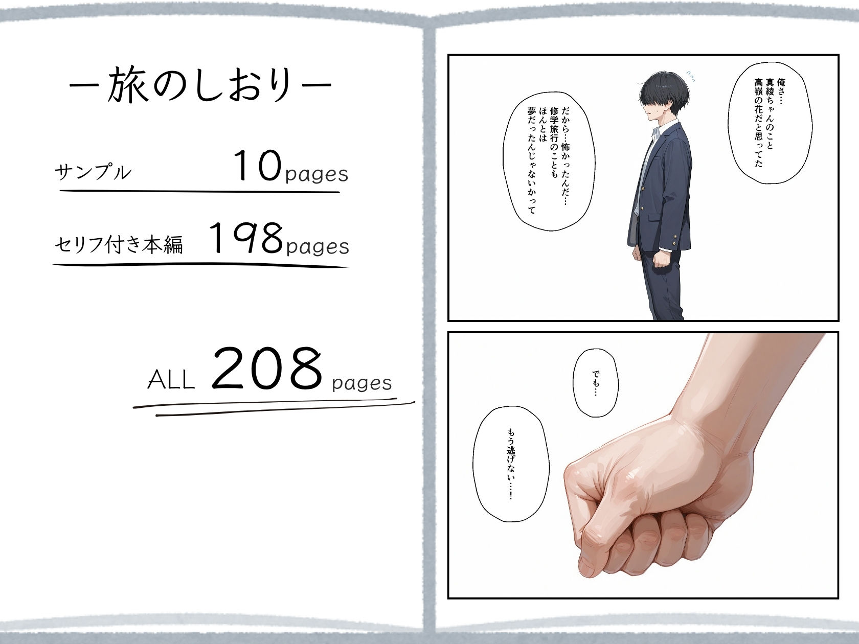 修学旅行、後。憧れの同級生との後日談。 サンプル10ページ目
