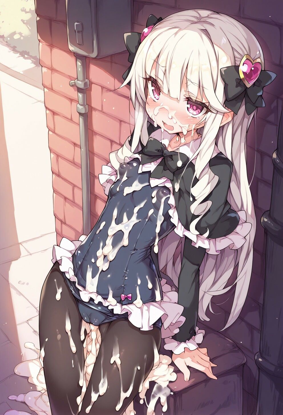 路地裏ぶっかけスク水魔法少女 サンプル2ページ目