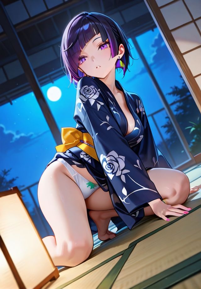 夏夜の浴衣から覗く下着 サンプル6ページ目