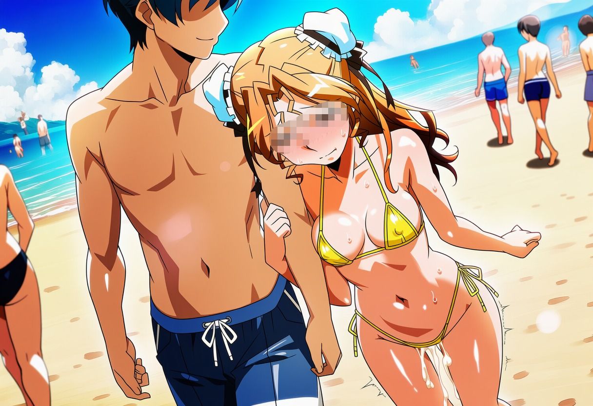 真夏のビーチで遊ぼう（早〇晶  お団子編） サンプル10ページ目