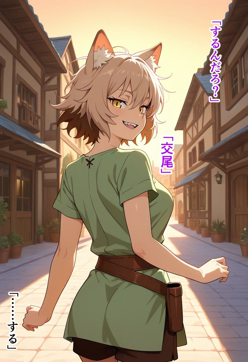 『するんだろ？ 交尾』猫獣人の恋人と湖デートの後、主導権を奪い合った甘く激しい一夜の物語【どの娘とHする？ ミュラ編】 サンプル3ページ目