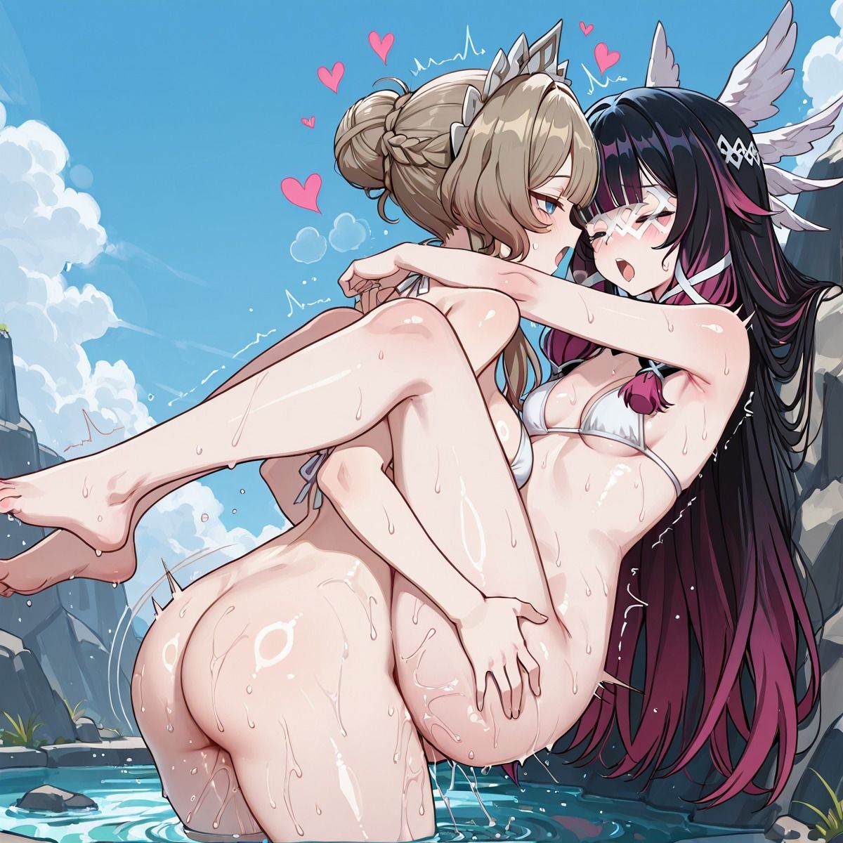 コロ〇ビーナ×サン〇ローネ ふたなり百合CG集3 サンプル5ページ目