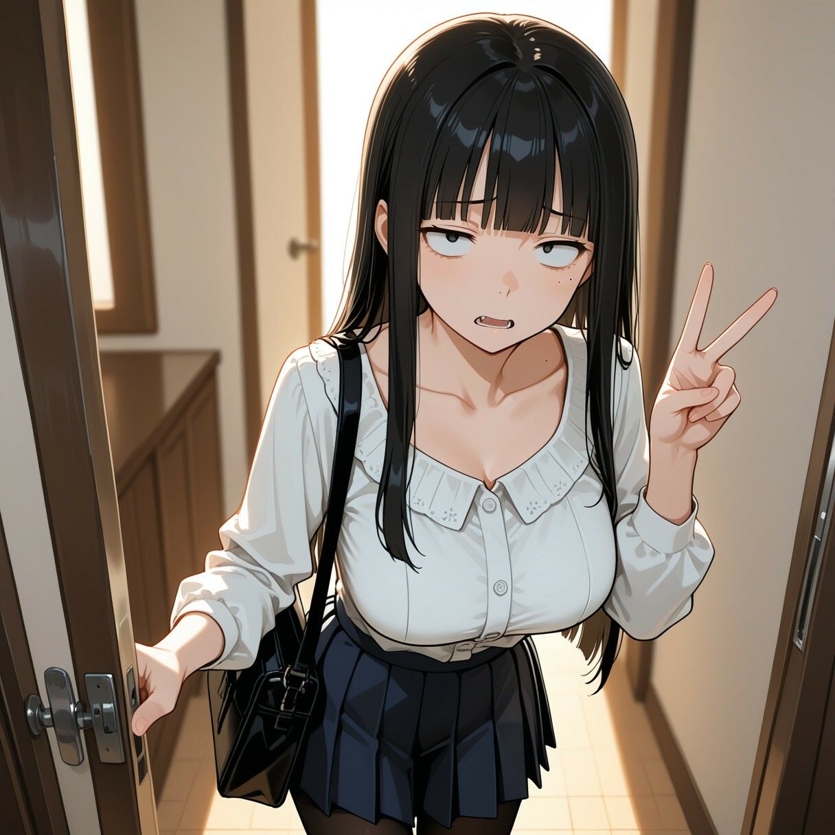 三白眼の彼女は巨乳でえっち、コスもしてくれる サンプル2ページ目