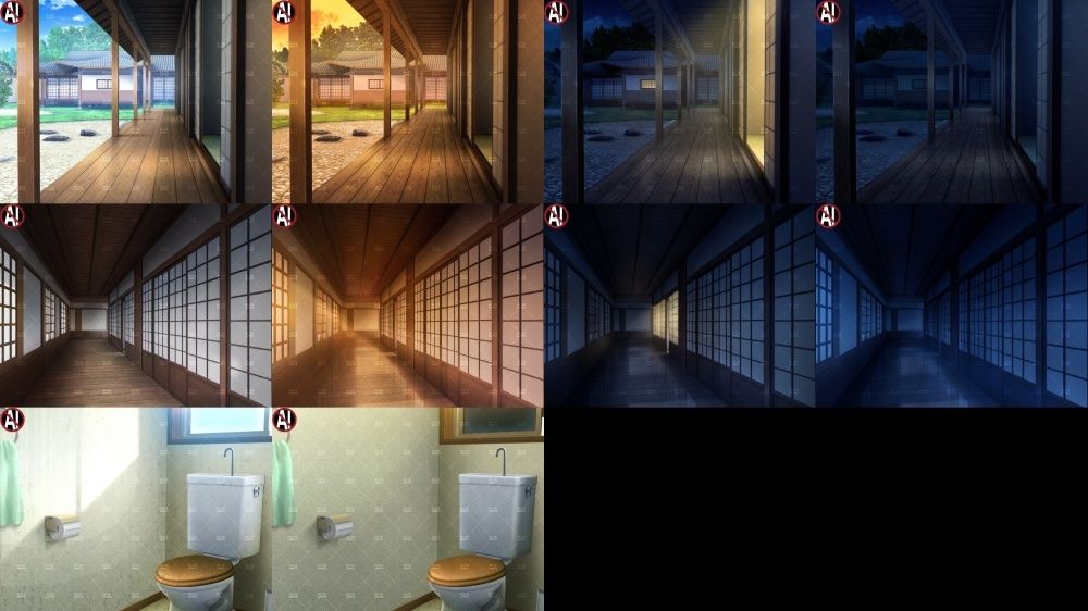 【再販素材パッケージ】みにくる背景CG素材集『お家まるごとパック』part01-和風建築- サンプル1ページ目