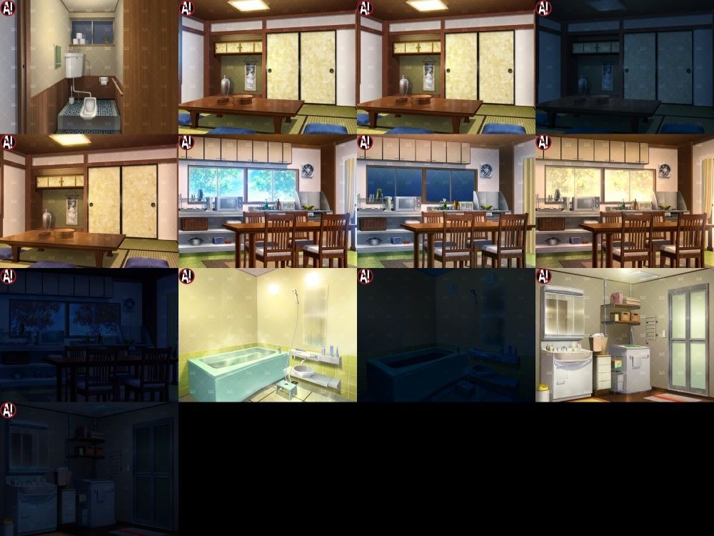 【再販素材パッケージ】みにくる背景CG素材集『お家まるごとパック』part01-和風建築- サンプル3ページ目