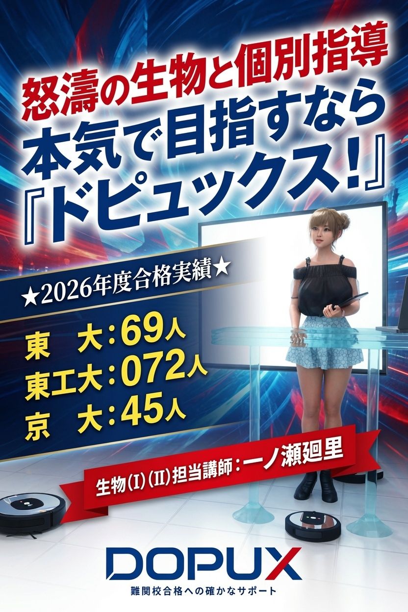 【▲20】一ノ瀬廻里 大学に進学し強豪予備校『DOPUX（ドピュックス』で生物I，IIを教える名物講師に！（Vol.009:体細胞分裂） サンプル1ページ目
