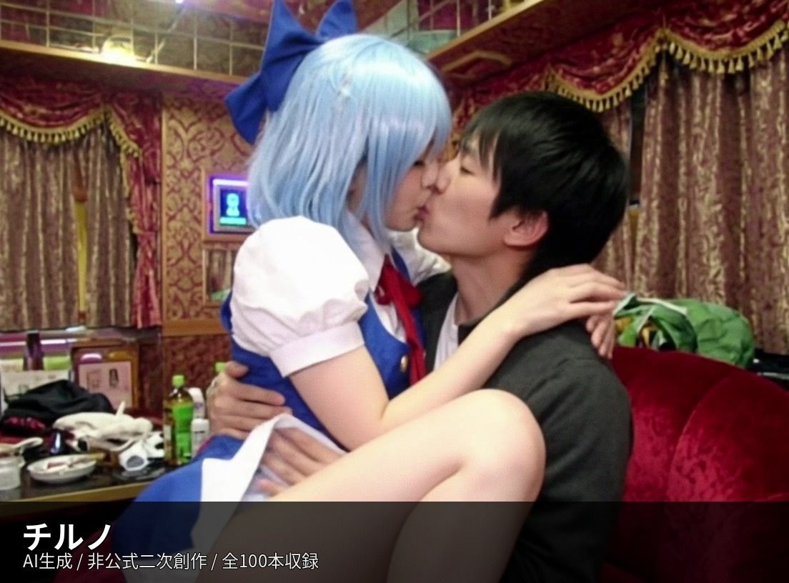 【AI生成】東方Project二次創作 濃厚キス動画集 10キャラ 100本収録 サンプル9ページ目