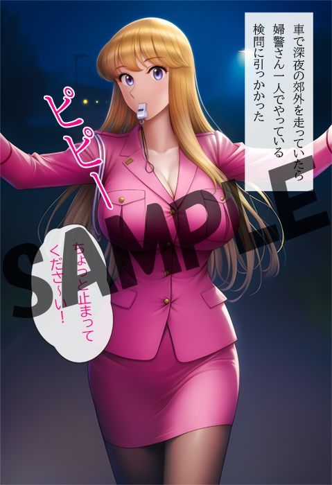 とある婦警さんと夜間の検問で サンプル1ページ目