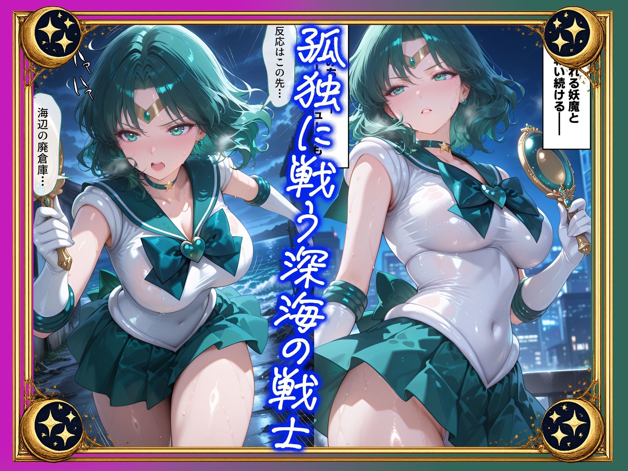 【セリフ付】悪魔に敗北〜快楽堕ちさせられた深海の戦士編〜 サンプル1ページ目