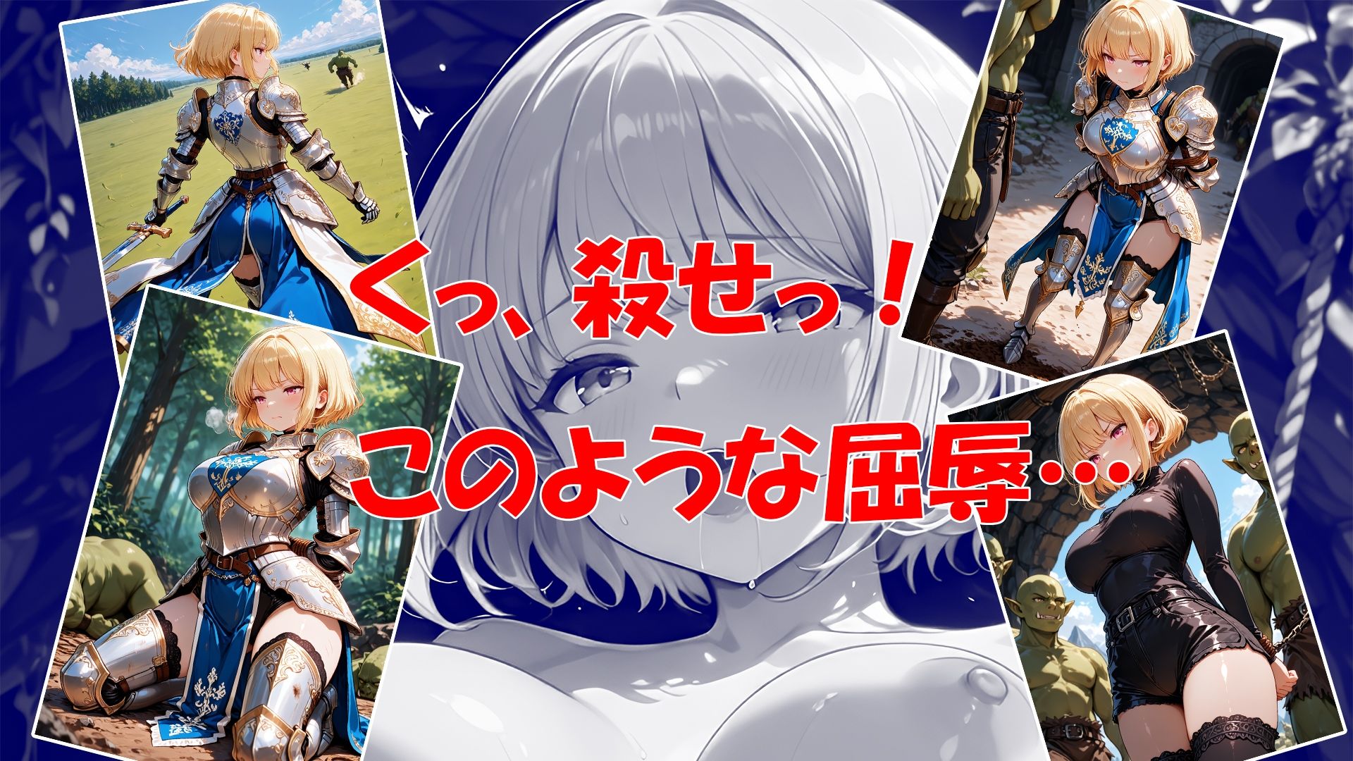 強気な女騎士がオークのチ〇ポに快楽堕ちする動画 サンプル1ページ目