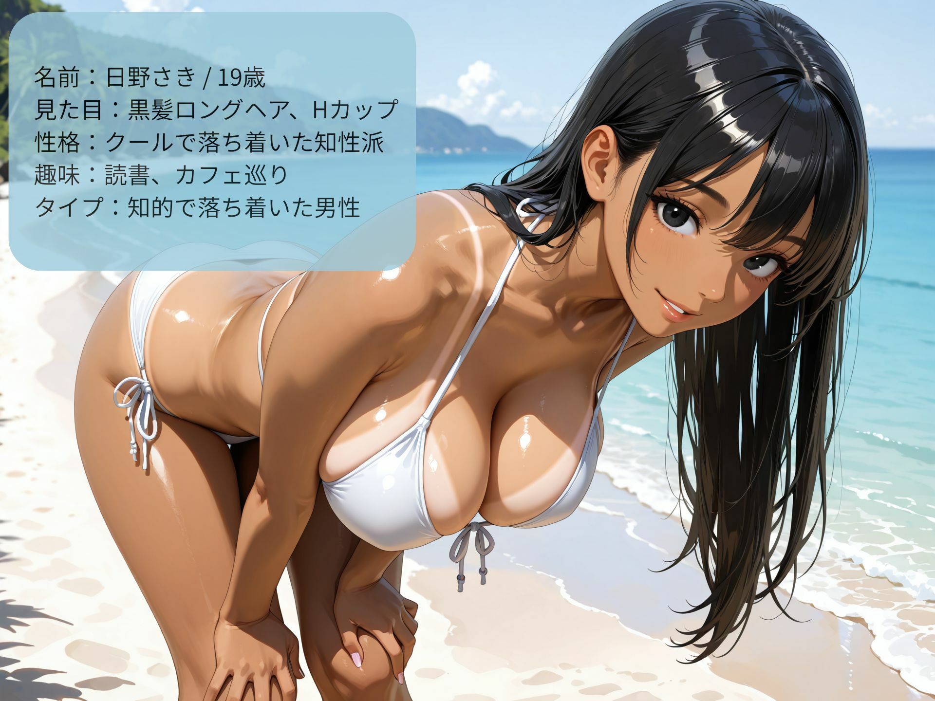 巨乳黒ギャルビッチに逆ナンされてビーチで生ハメ！ サンプル5ページ目