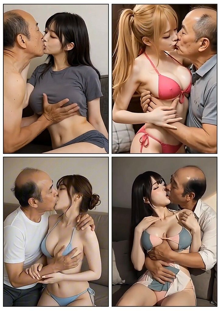 美女とおじさんのディープキス キス好き大集合♪3 サンプル5ページ目