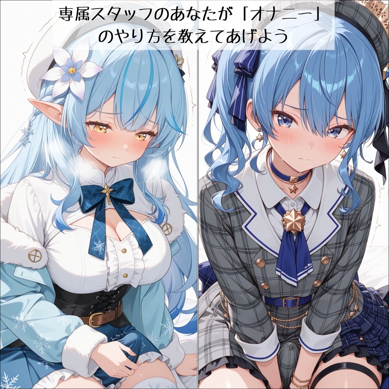 ライブ前に専属スタッフのあなたが「オナニー」の仕方を教えてしこしこが止まらなくなるVTuber サンプル4ページ目