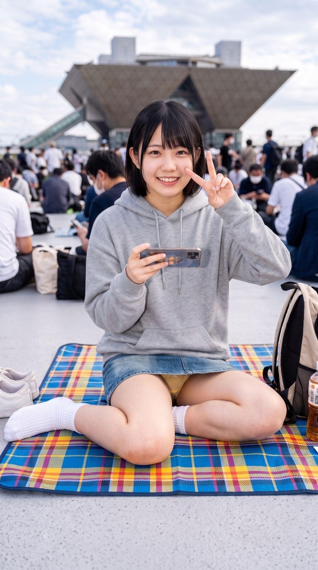 同人イベントの無防備すぎる座りパンチラ盗撮特大号・視線誘導で楽しむ16のラッキーストーリー サンプル1ページ目