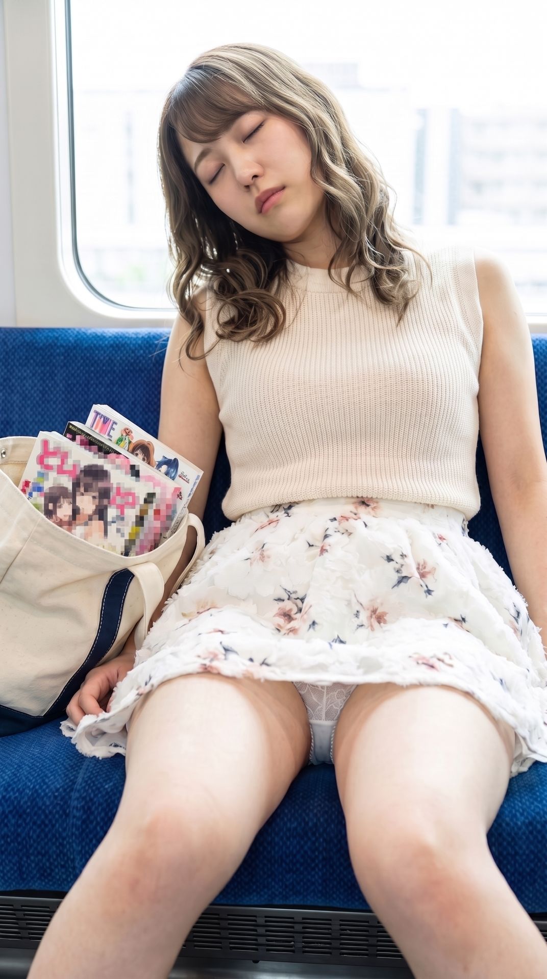 同人イベントの無防備すぎる座りパンチラ盗撮特大号・視線誘導で楽しむ16のラッキーストーリー サンプル8ページ目