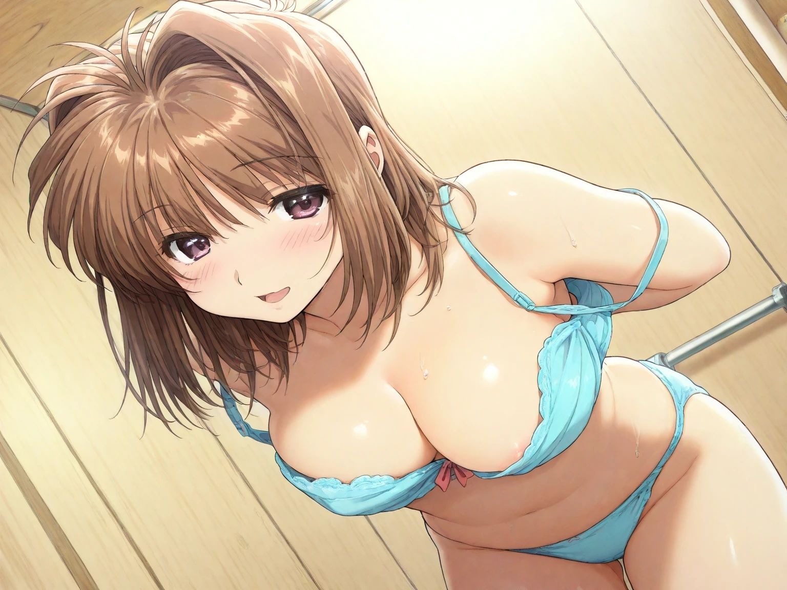 AIイラストCG集134 ミニスカ宅配ガール  理恵ちゃん サンプル7ページ目