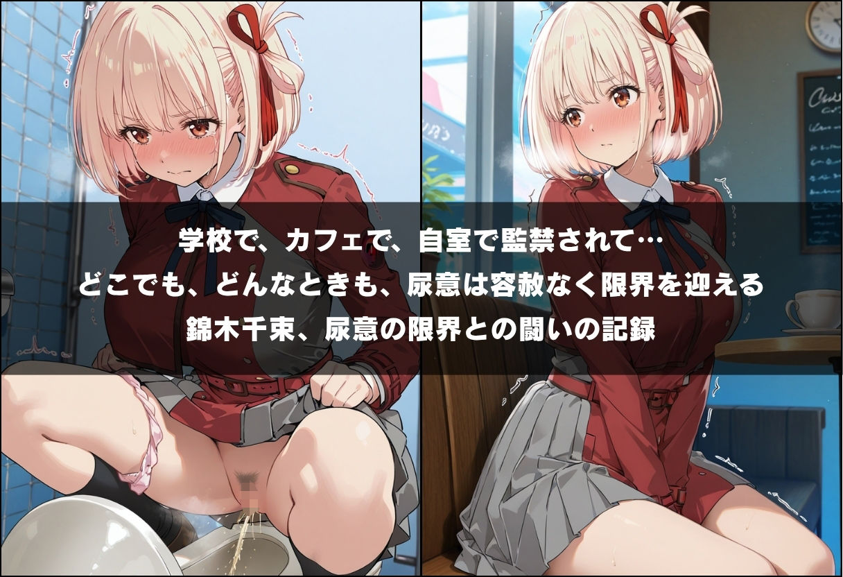 尿意の限界 リコリコおもらし 錦木千束 サンプル1ページ目