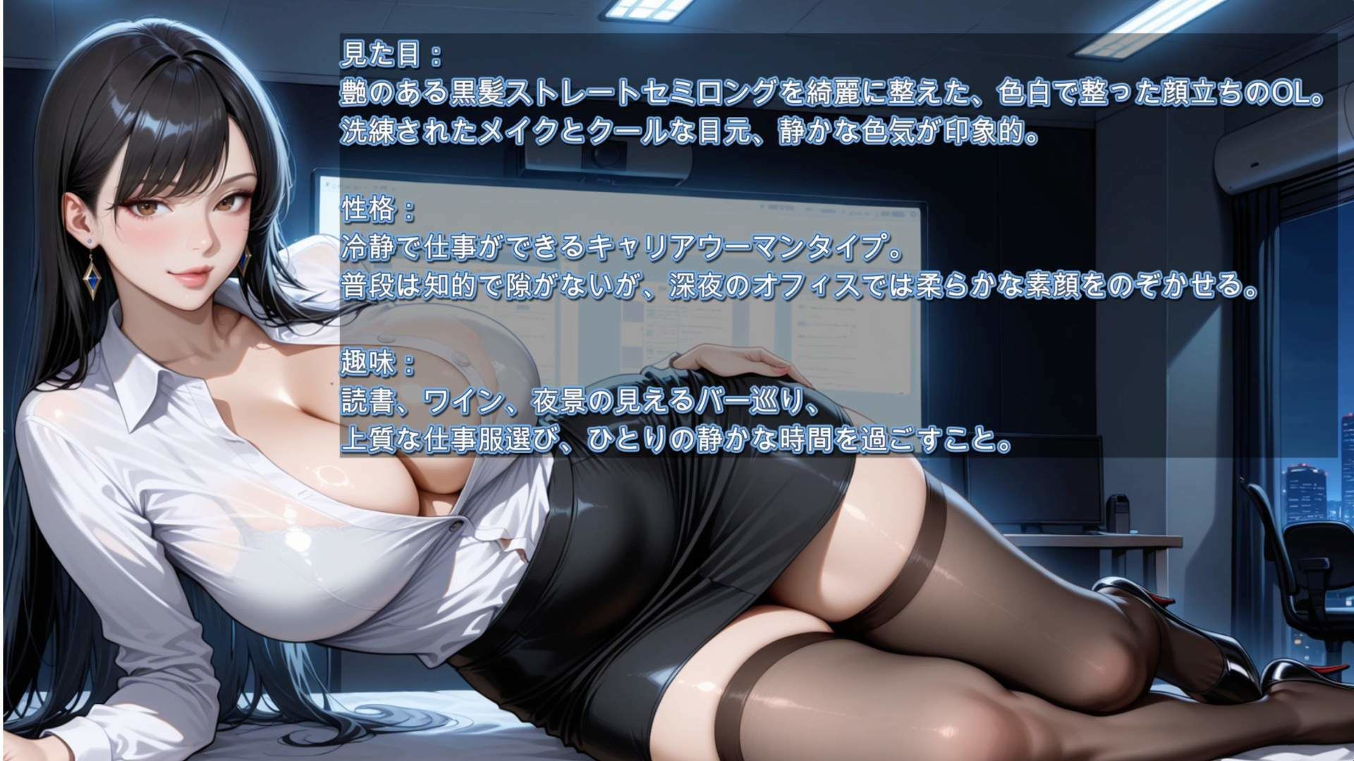 終電後の禁断オフィス 〜爆乳OLたちの残業密会〜 サンプル1ページ目