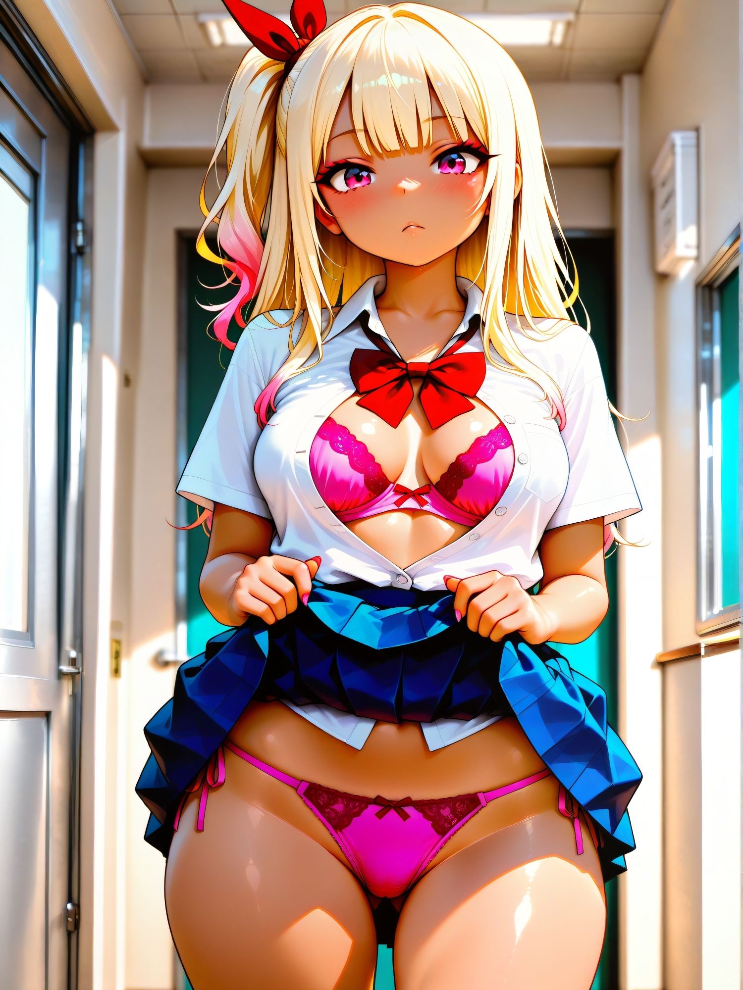 ギャルのパンティが見たい【制服×生脚編】 サンプル2ページ目