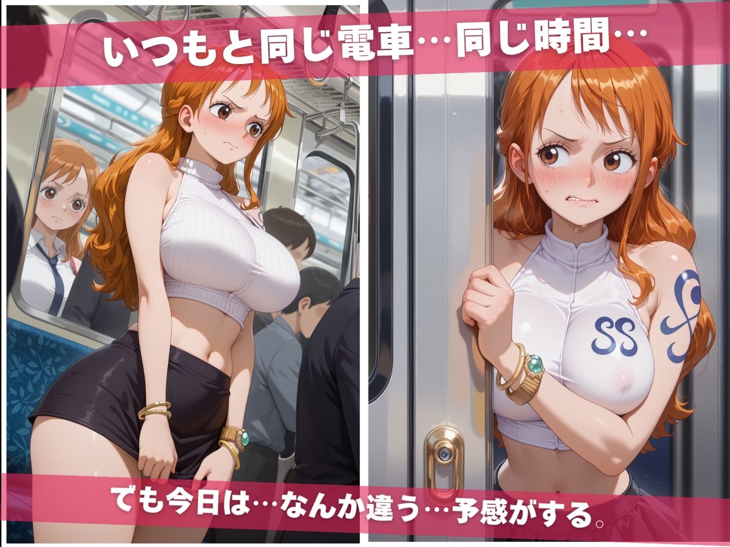 満員電車痴●地獄  〜●NEPIECE編〜 サンプル1ページ目