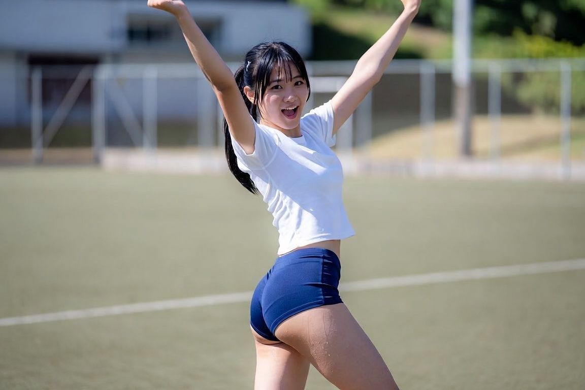 AI美女グラビア写真集〜ブルマ・体操服を生脱ぎ〜 サンプル6ページ目