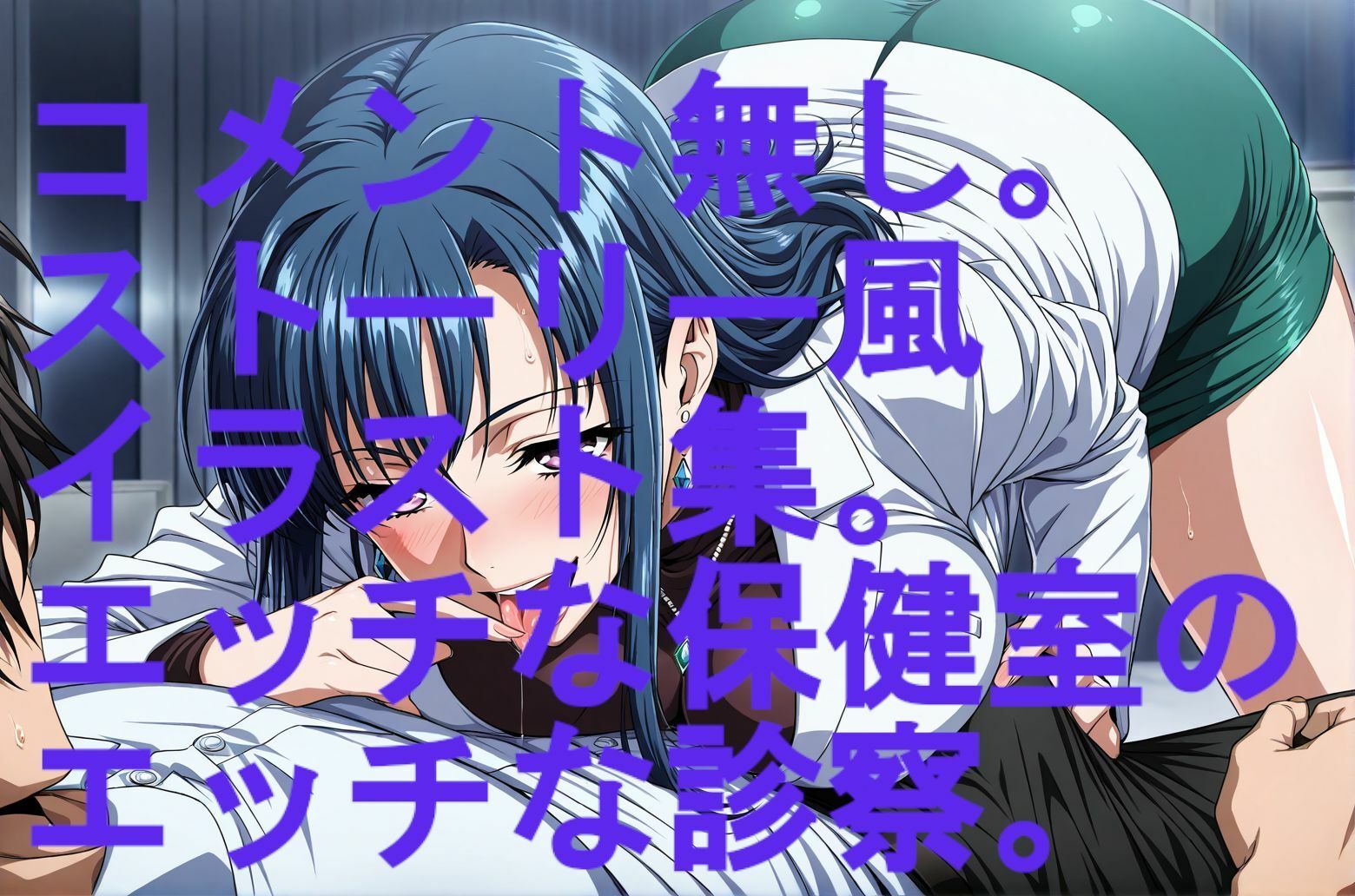 ストーリー風イラスト集。保健室の先生のエッチな診察 サンプル6ページ目