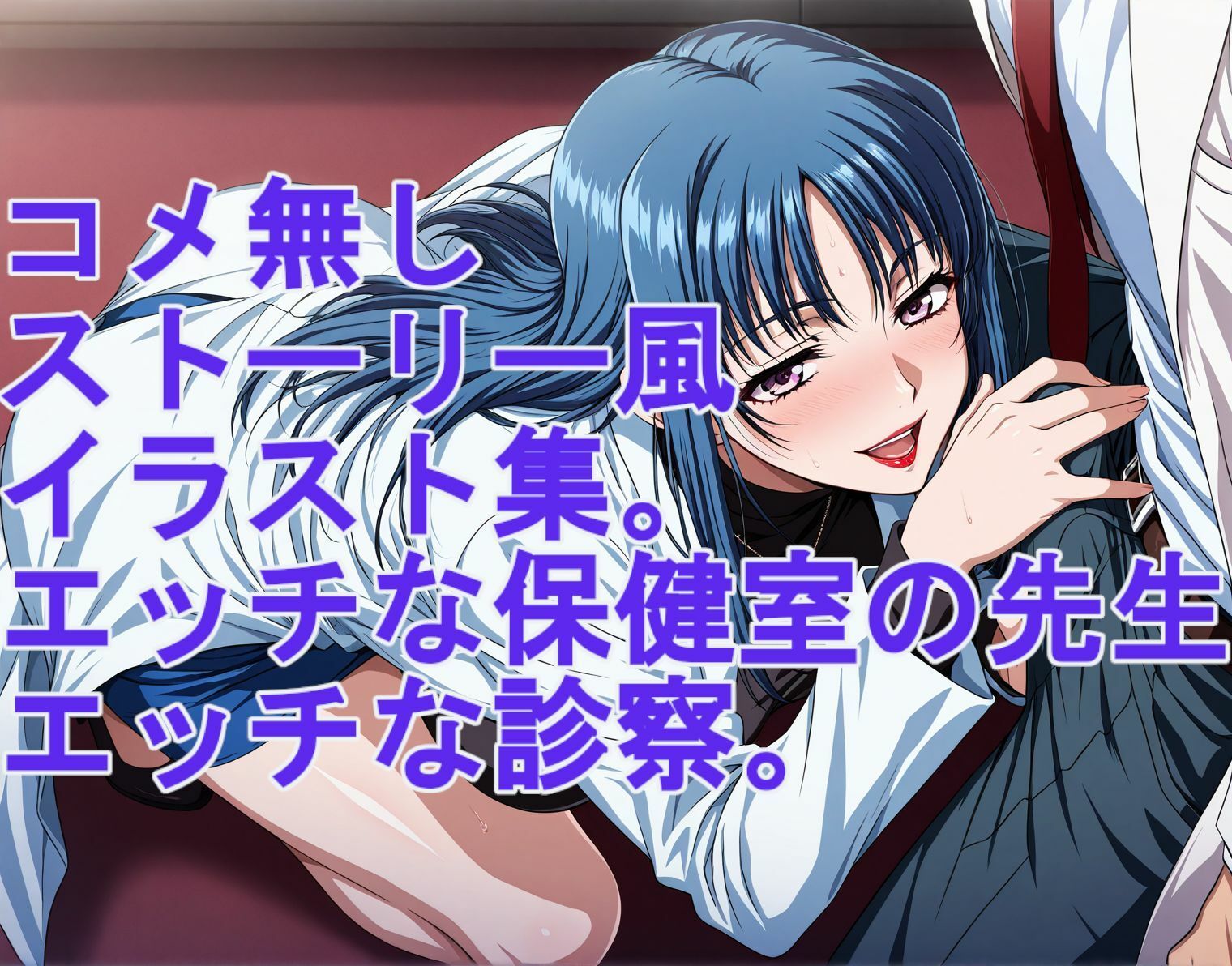 ストーリー風イラスト集。保健室の先生のエッチな診察 サンプル7ページ目