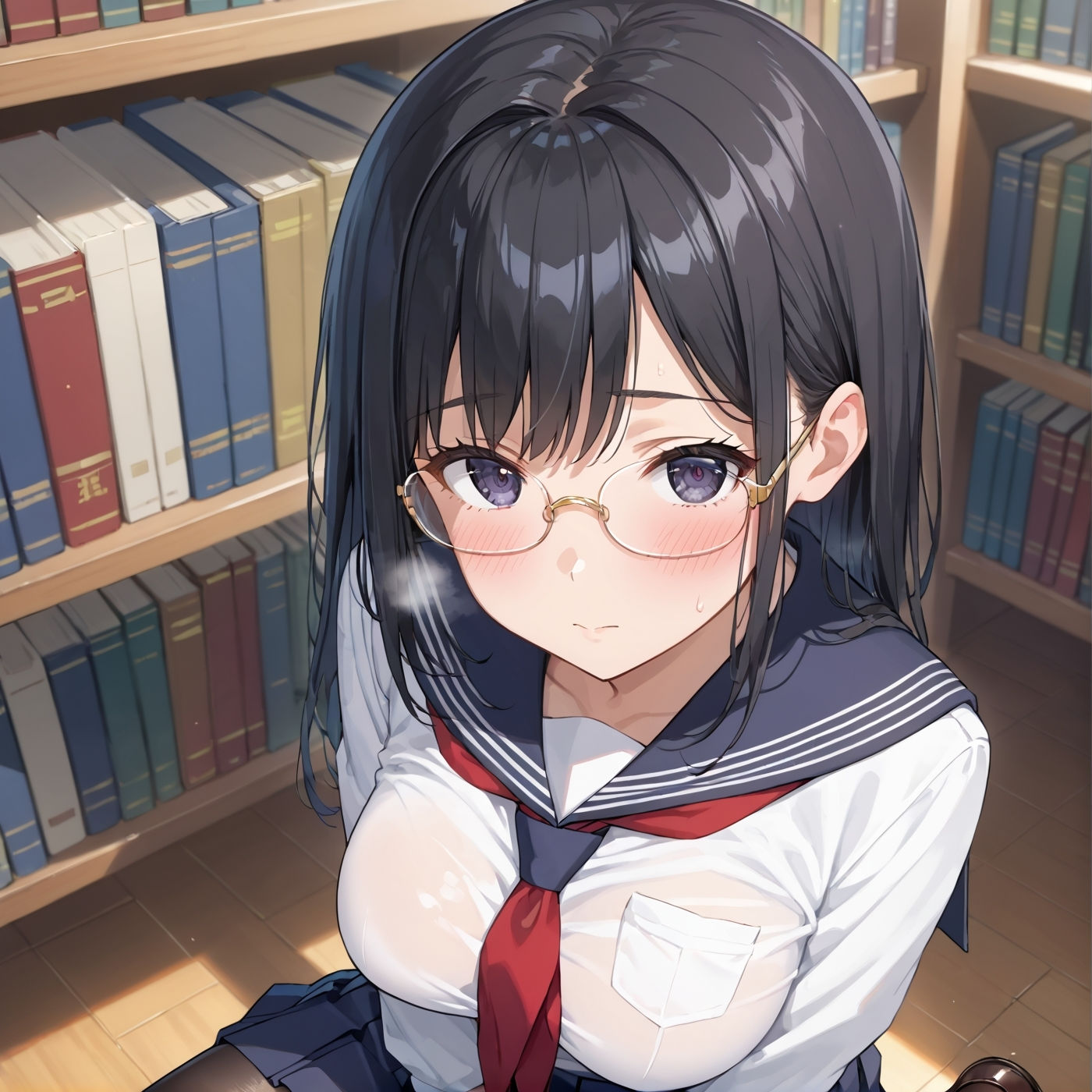 学園性活！図書委員と官能的な秘め事7【メガネ美少女の厳選CG500枚収録】 サンプル2ページ目
