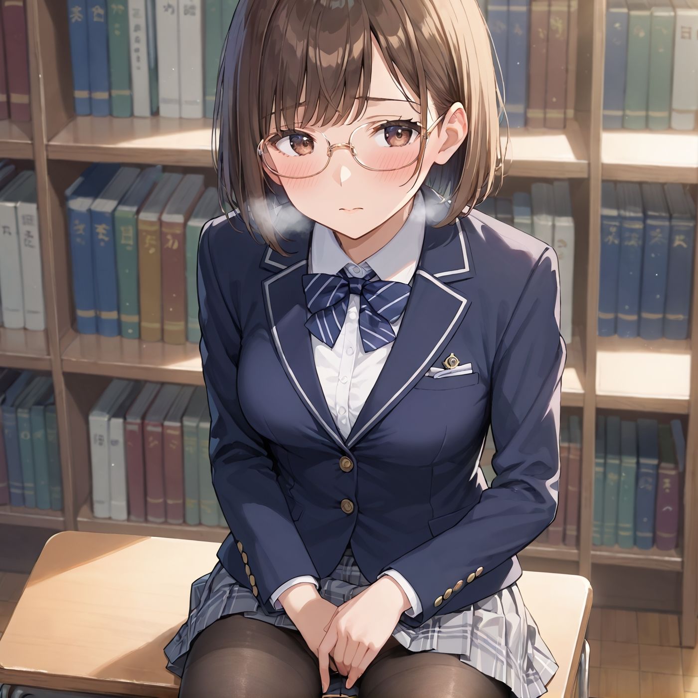 学園性活！図書委員と官能的な秘め事7【メガネ美少女の厳選CG500枚収録】 サンプル5ページ目
